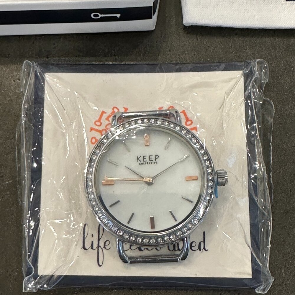 Keep Collective Ladies Watch Face No Band Circle With Rhinestones 27 mm NEW!!